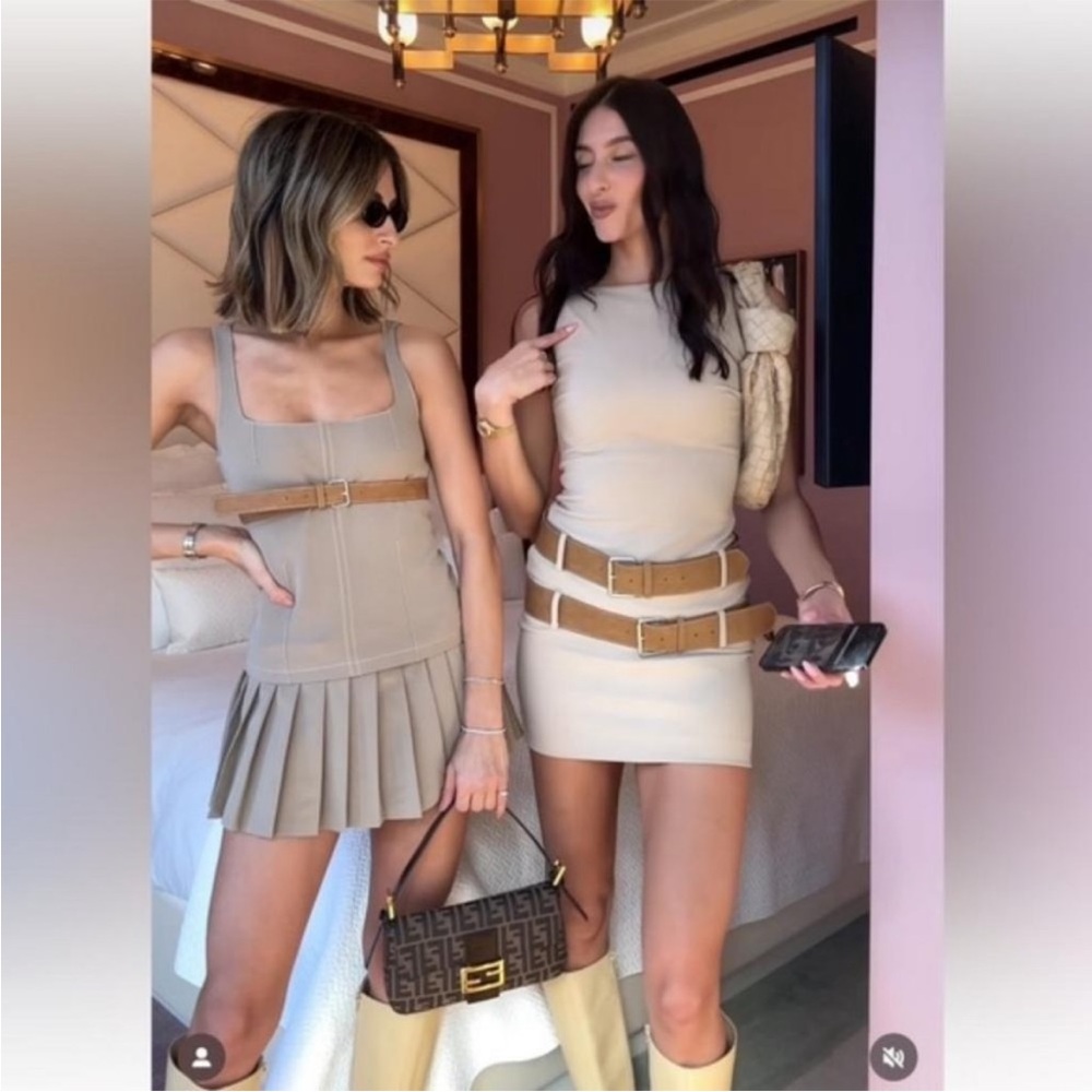 NWT Zara Belted Topstitched Top